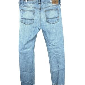 Element Desoto Jeans Mens 32x32 Light Wash Slim Straight Y2K Distressed Denim